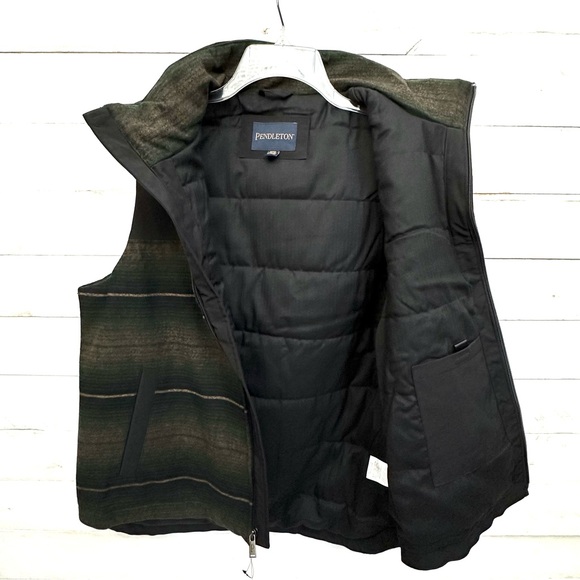 Pendleton Men’s M/L Wool Blend Vest • Black Green • NWT - Picture 3 of 12
